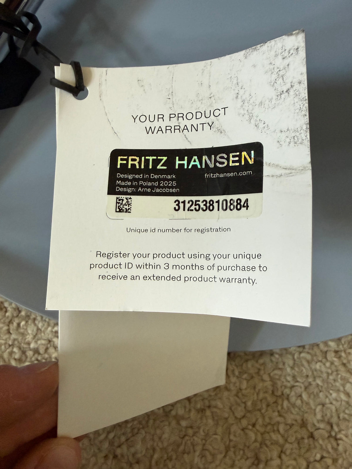 Fritz Hansen Seiska tuoli - Laventelin Sininen